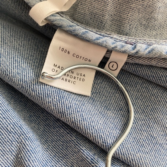 NWOT GRLFRND Donna Trench Denim Jacket in Wanderlust | REVOLVE Size L - Picture 7 of 7